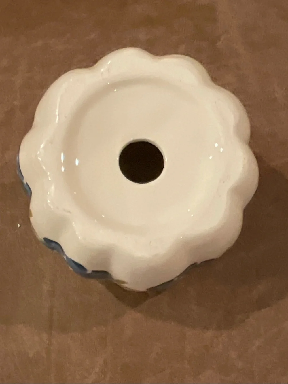 Ceramic Blue Floral Pumpkin